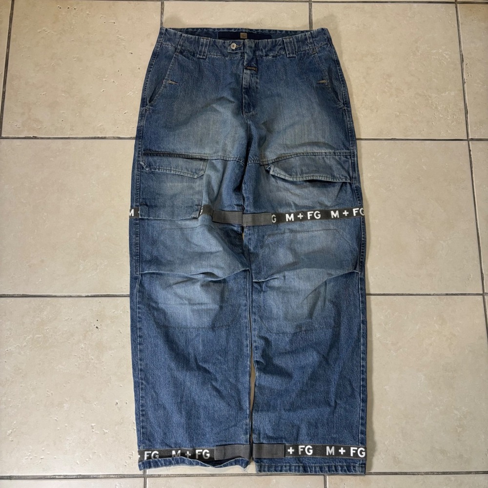 Marithe Francois Girbaud Shuttle Tape Baggy Jeans Mens 38M Blue Denim M+FG 6171